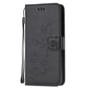 Калъф Тефтер Butterfly Flower за Samsung Galaxy M21/M30s, Черен