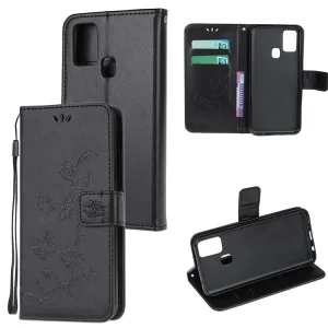 Калъф Тефтер Butterfly Flower за Samsung Galaxy M21/M30s, Черен 5