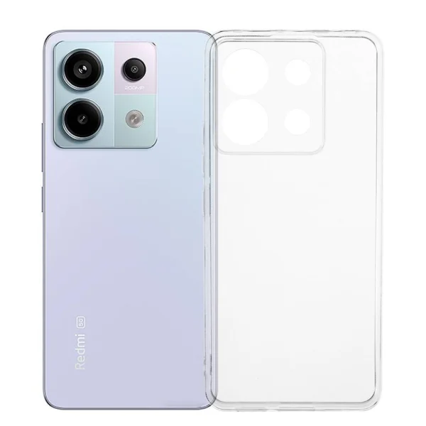 Silicone Case for Xiaomi Redmi Note 13 Pro 5G, 2mm, camera protection, Transparent 1