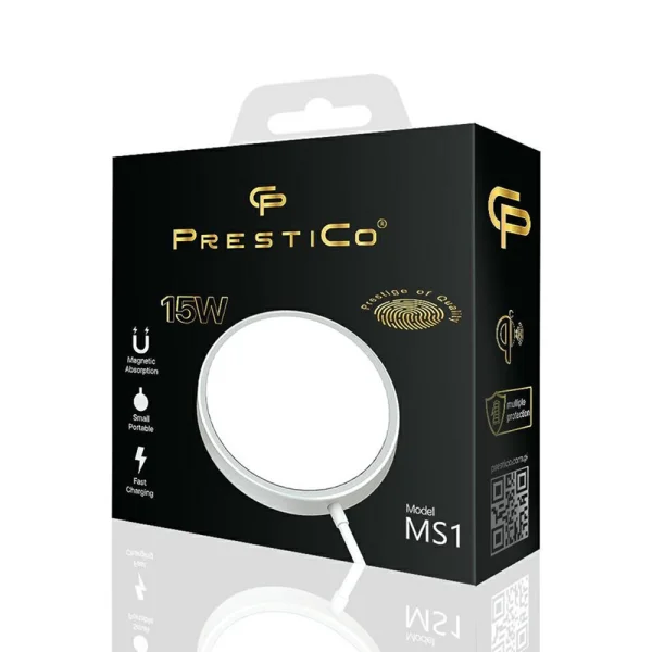 Wireless Charger Prestico MS1, MagSF Wireless, 15W, White 3