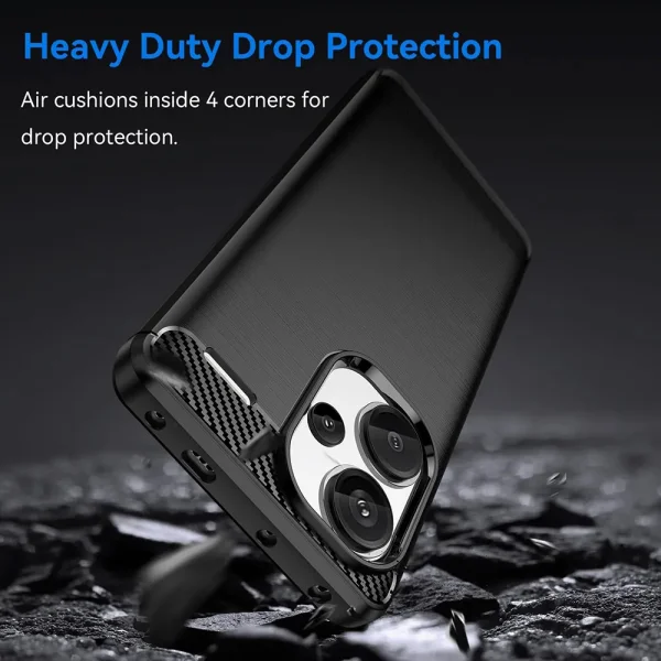 Силиконов Калъф Techsuit Carbon Fibre Brushed за Xiaomi Redmi Note 13 Pro Plus 5G, Черен 5