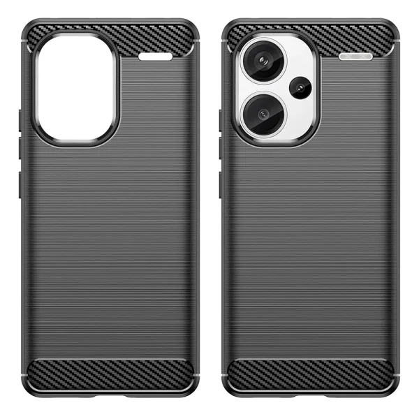 Силиконов Калъф Techsuit Carbon Fibre Brushed за Xiaomi Redmi Note 13 Pro Plus 5G, Черен 2