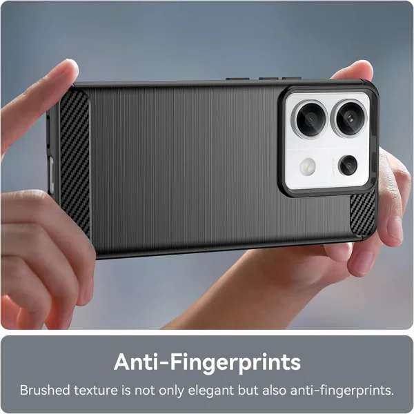 Силиконов Калъф Carbon Fibre Brushed за Xiaomi Redmi Note 13 Pro 4G / Poco M6 Pro, Черен 4