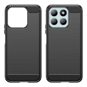 Techsuit Carbon Fibre Brushed Silicone Case for Honor X8b, Black 3