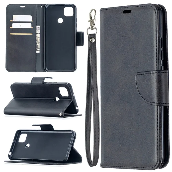 Калъф Тефтер Leather Wallet за Xiaomi Redmi 9C, Черен 5