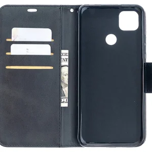 Калъф Тефтер Leather Wallet за Xiaomi Redmi 9C, Черен 3