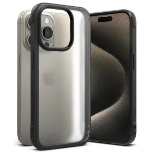 Удароустойчив калъф Ringke Fusion Bold за iPhone 15 Pro Max, Черен