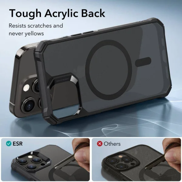 Shockproof case ESR Air Armor Halolock MagSafe for iPhone 15 Pro Max, Black 3