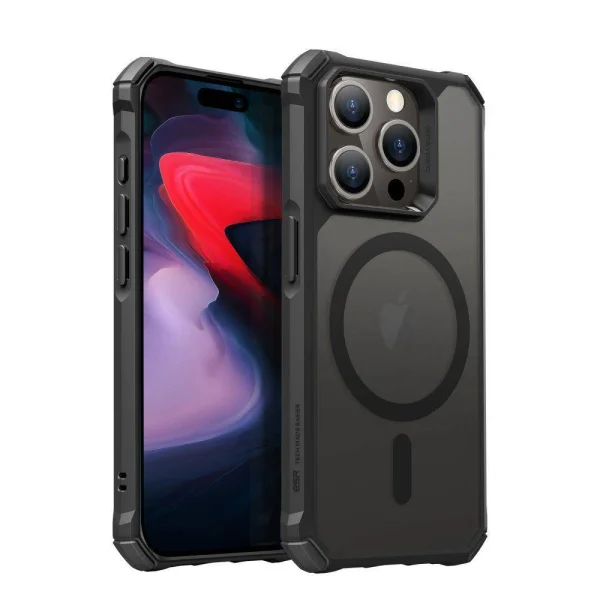 Shockproof case ESR Air Armor Halolock MagSafe for iPhone 15 Pro Max, Black 2