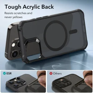 Shockproof case ESR Air Armor Halolock MagSafe for iPhone 15 Pro Max, Black 3