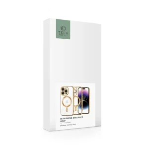 TECH-PROTECT Magshine MagSafe Case for iPhone 15 Pro Max, Gold 5