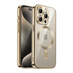 TECH-PROTECT Magshine MagSafe Case for iPhone 15 Pro Max, Gold 4