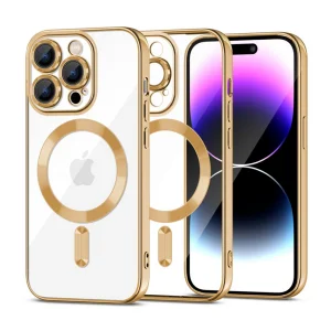 Калъф TECH-PROTECT Magshine MagSafe за iPhone 15 Pro Max, Златист