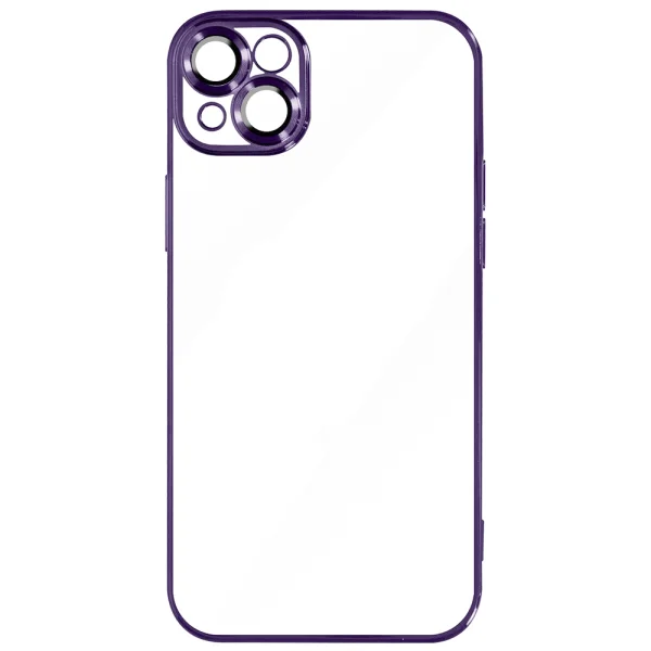 Силиконов калъф Luxury за iPhone 15, Лилав 2
