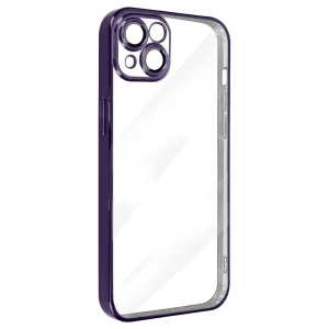Силиконов калъф Luxury за iPhone 15, Лилав 3