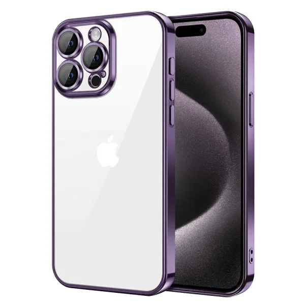 Silicone case Luxury for iPhone 15 Pro Max, Purple 1