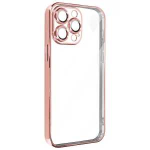 Силиконов калъф Luxury за iPhone 15 Pro, Розов 3
