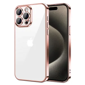 Силиконов калъф Luxury за iPhone 15 Pro Max, Розов