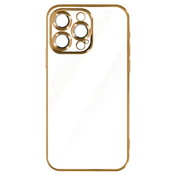 Силиконов калъф Luxury за iPhone 15 Pro, Златист 2