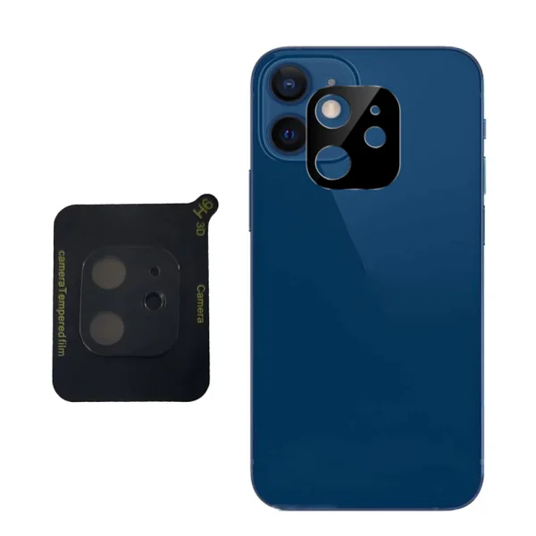Стъклен Протектор 3D за камерата на  iPhone 12, Черен 2