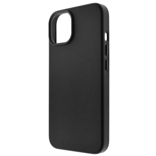 Plastic case Mag Leather for iPhone 15, Black 2