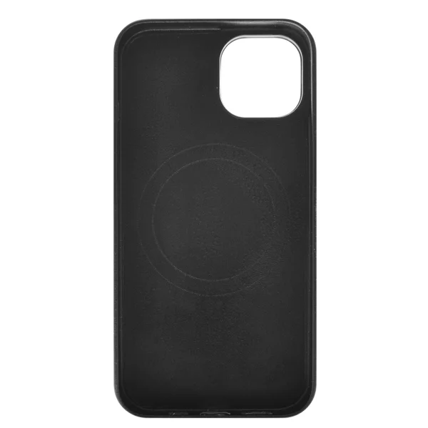 Plastic case Mag Leather for iPhone 15, Black 4