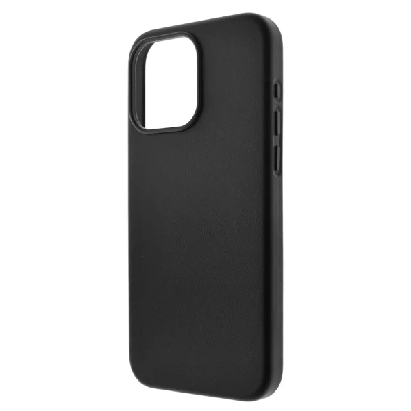 Plastic Case Mag Leather for iPhone 15 Pro Max, Black 2
