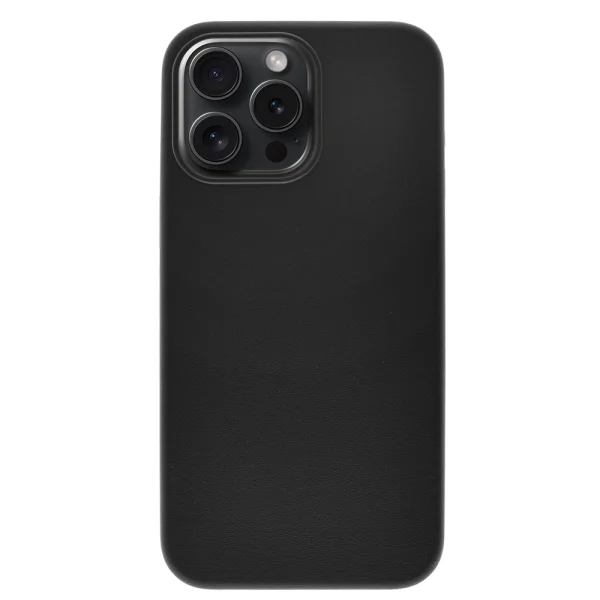Plastic Case Mag Leather for iPhone 15 Pro Max, Black 1