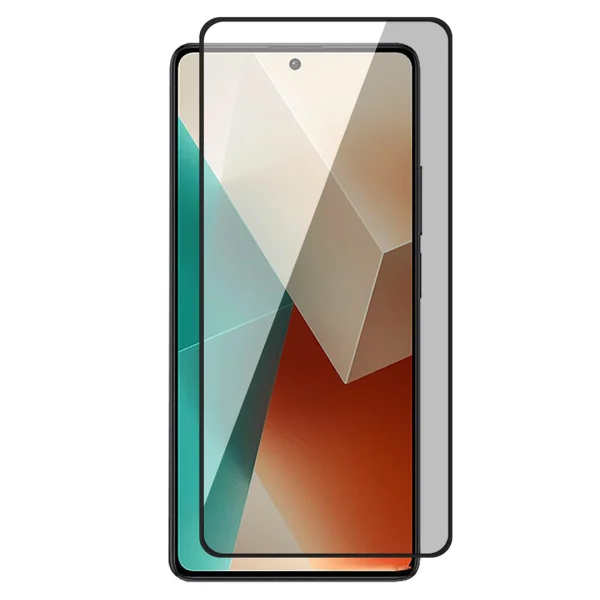 Стъклен протектор 5D Full Glue Privacy за Xiaomi Redmi Note 13 5G, Черен 1