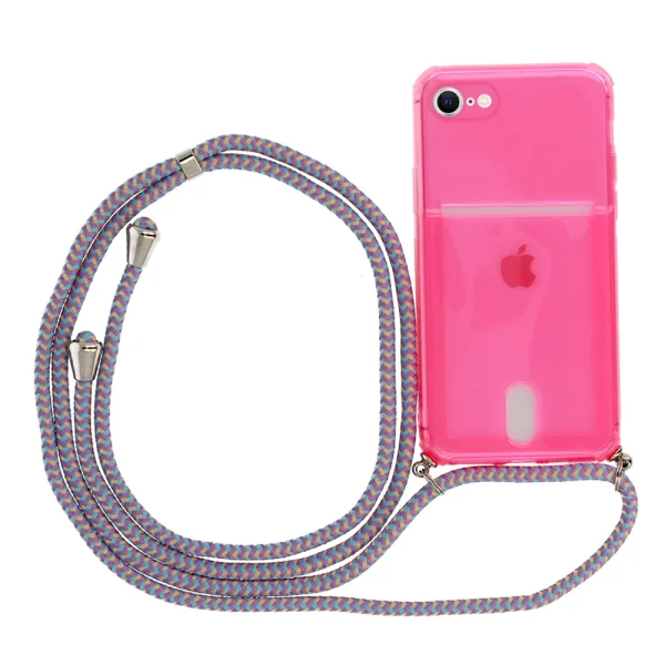 Силиконов калъф Strap Fluo Case за iPhone 7 / 8/SE 2020/SE 2022, Розов 2