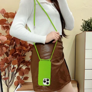 Силиконов калъф Strap Silicone за iPhone 13 Pro Max, Зелен 6