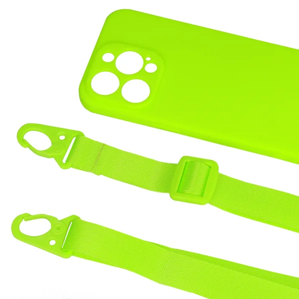 Силиконов калъф Strap D2 Silicone за iPhone 13 Pro, Зелен 3