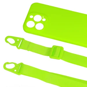 Силиконов калъф Strap D2 Silicone за iPhone 13 Pro, Зелен 3