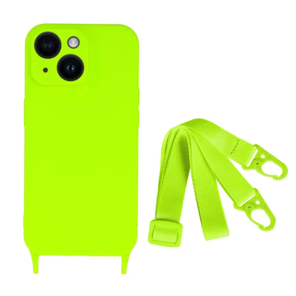 Силиконов калъф Strap D2 Silicone за iPhone 13, Зелен 2