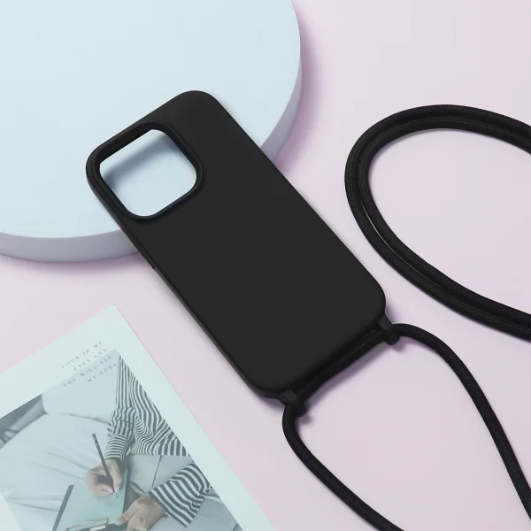 Силиконов калъф Strap Silicone за iPhone 14 Pro Max, Черен 5