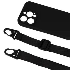 Силиконов калъф Strap D2 Silicone за iPhone 14 Pro Max, Черен 4