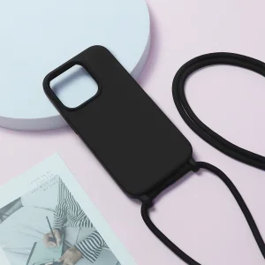 Силиконов калъф Strap Silicone за iPhone 14 Pro, Черен 4
