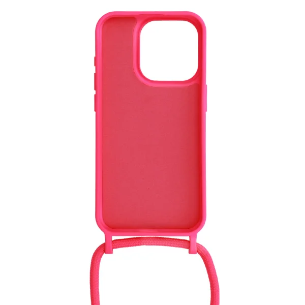Силиконов калъф Strap Silicone за iPhone 14 Pro, Розов 3