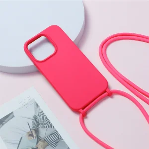 Силиконов калъф Strap Silicone за iPhone 14 Pro, Розов 4