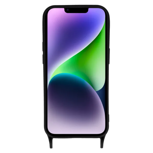 Silicone Case Strap D2 Silicone for iPhone 14, Black 4
