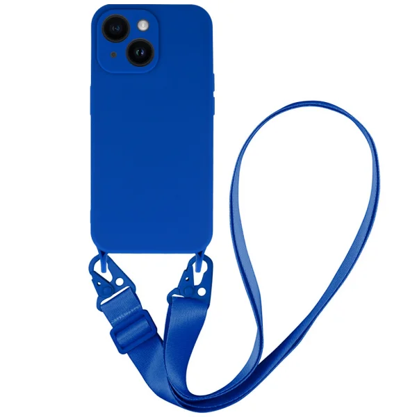 Strap D2 Silicone Silicone Case for iPhone 14, Blue 1