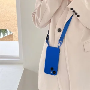 Strap D2 Silicone Silicone Case for iPhone 14, Blue 4