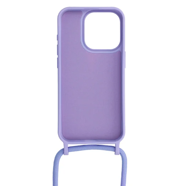 Силиконов калъф Strap Silicone за iPhone 15 Pro, Лилав 3