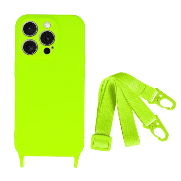 Силиконов калъф Strap D2 Silicone за iPhone 15 Pro, Зелен 2