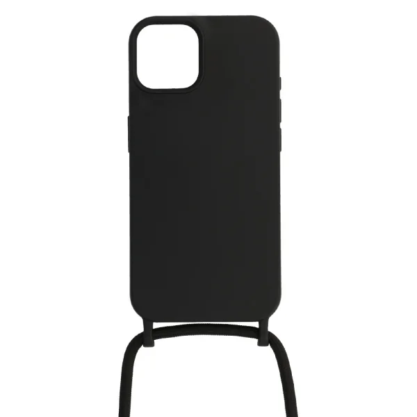 Силиконов калъф Strap Silicone за iPhone 15, Черен 2