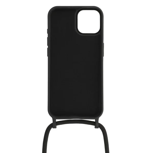 Силиконов калъф Strap Silicone за iPhone 15, Черен 3