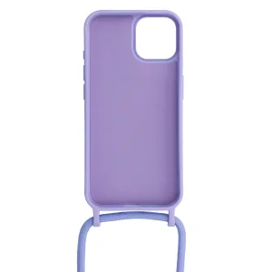 Силиконов калъф Strap Silicone за iPhone 15, Лилав 3