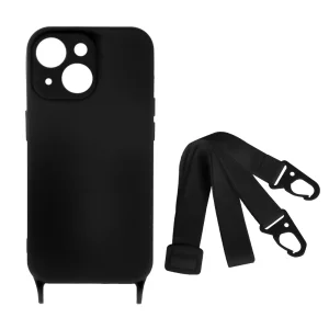 Strap D2 Silicone case for iPhone 15, Black 3