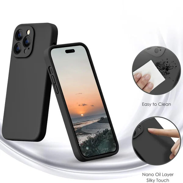 Silicone case Level for iPhone 14 Pro, Black 3