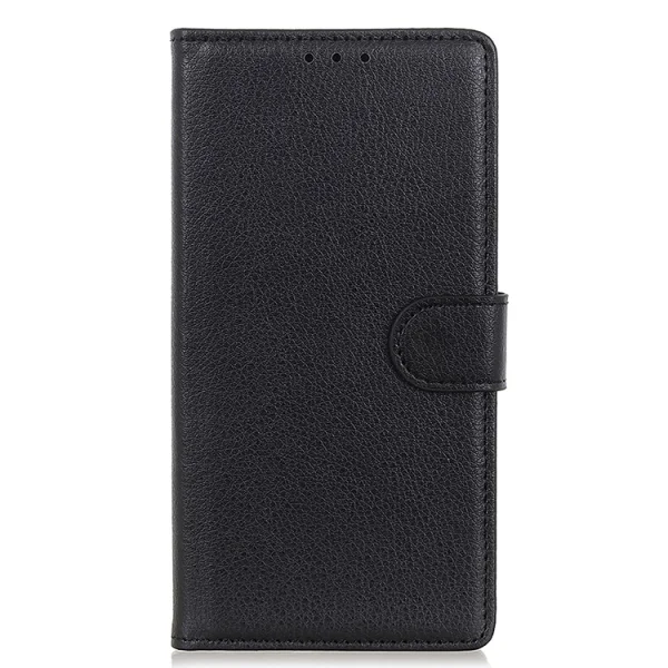 Калъф Тефтер Litchi Grain Wallet Stand за OnePlus Nord, Черен 1